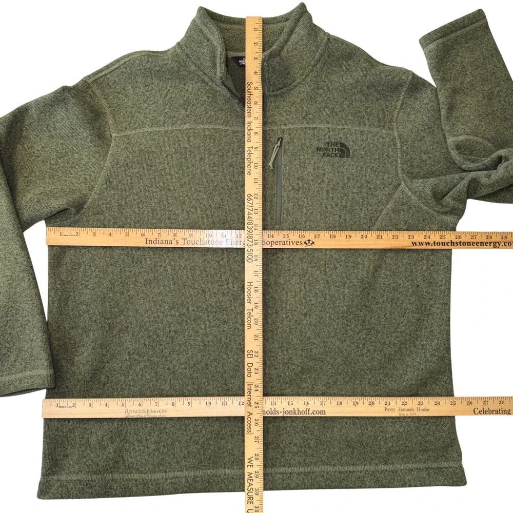 The North Face Mens Gordon Lyons 1/4 Zip Fleece Pullover Olive Green XL NF00CUA8
